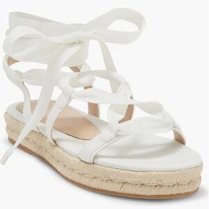 STUART WEITZMAN espadrille white summer sandals